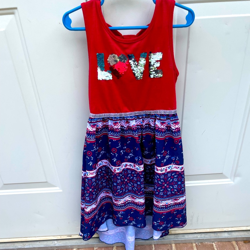 Pink & Violet, Sleeveless, Patriotic, Dress, Size S 6/6X
